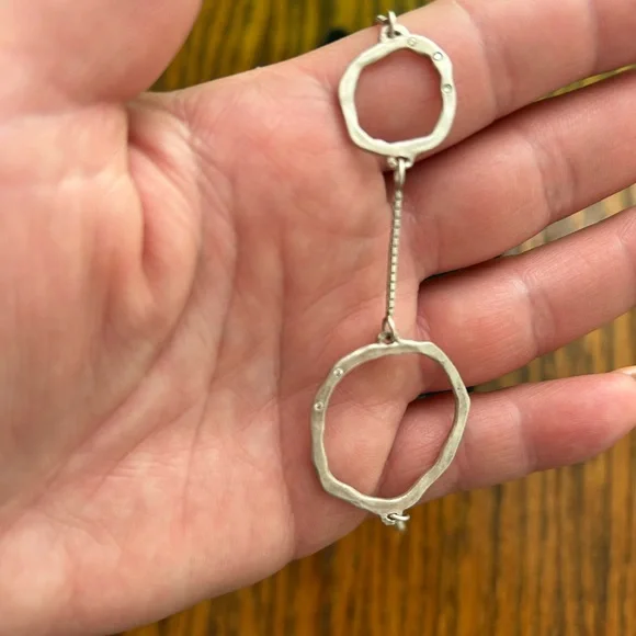 Saundra Messinger Sterling Silver w/Diamond Bracelet - Picture 3 of 5